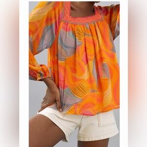 Blank London Tessa anthro boho balloon sleeve blouse